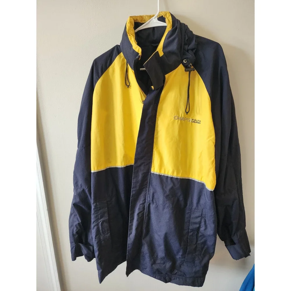 Chaps Ralph Lauren jacket men's XL colorblock windbreaker Vintage 90s/Y2K ,